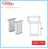 80mm Height Fashoion Rectangle Steel Leg For Furniture Hardware