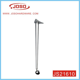 Chrome Plated Metal Table Leg with Caster 