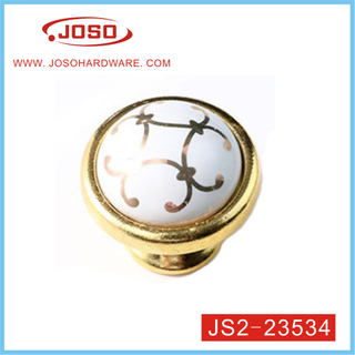 Gold Aluminum Alloy Ceramics Furniture Knob for Drawer