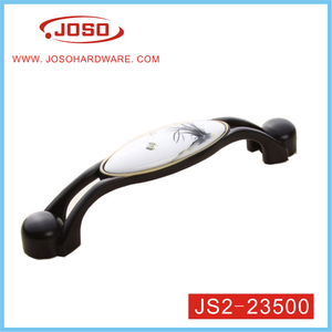 Classical Black Zinc Alloy with Ceramics Handle for Cabinet