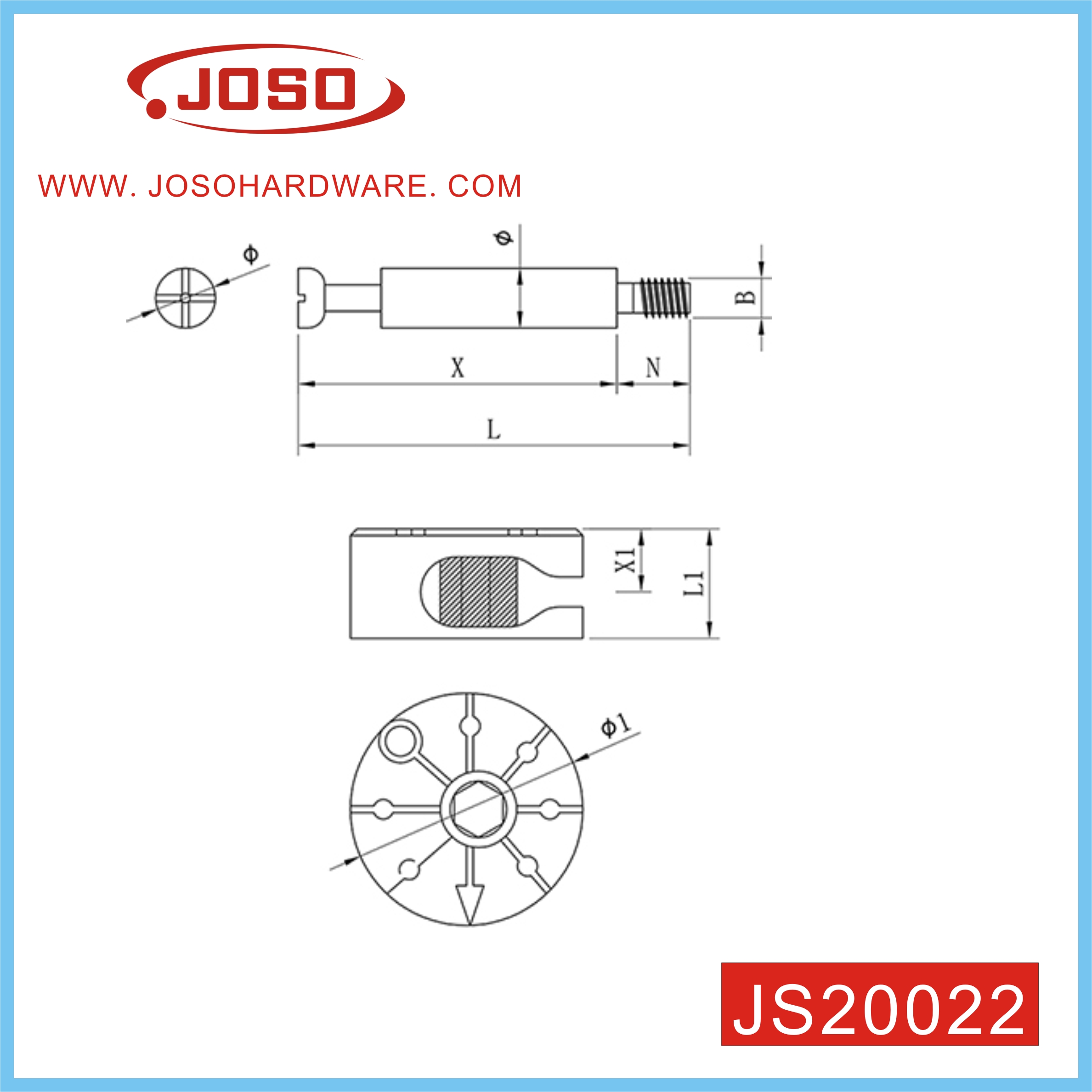 Furniture Joint Connector With Bolt For Cabinet
